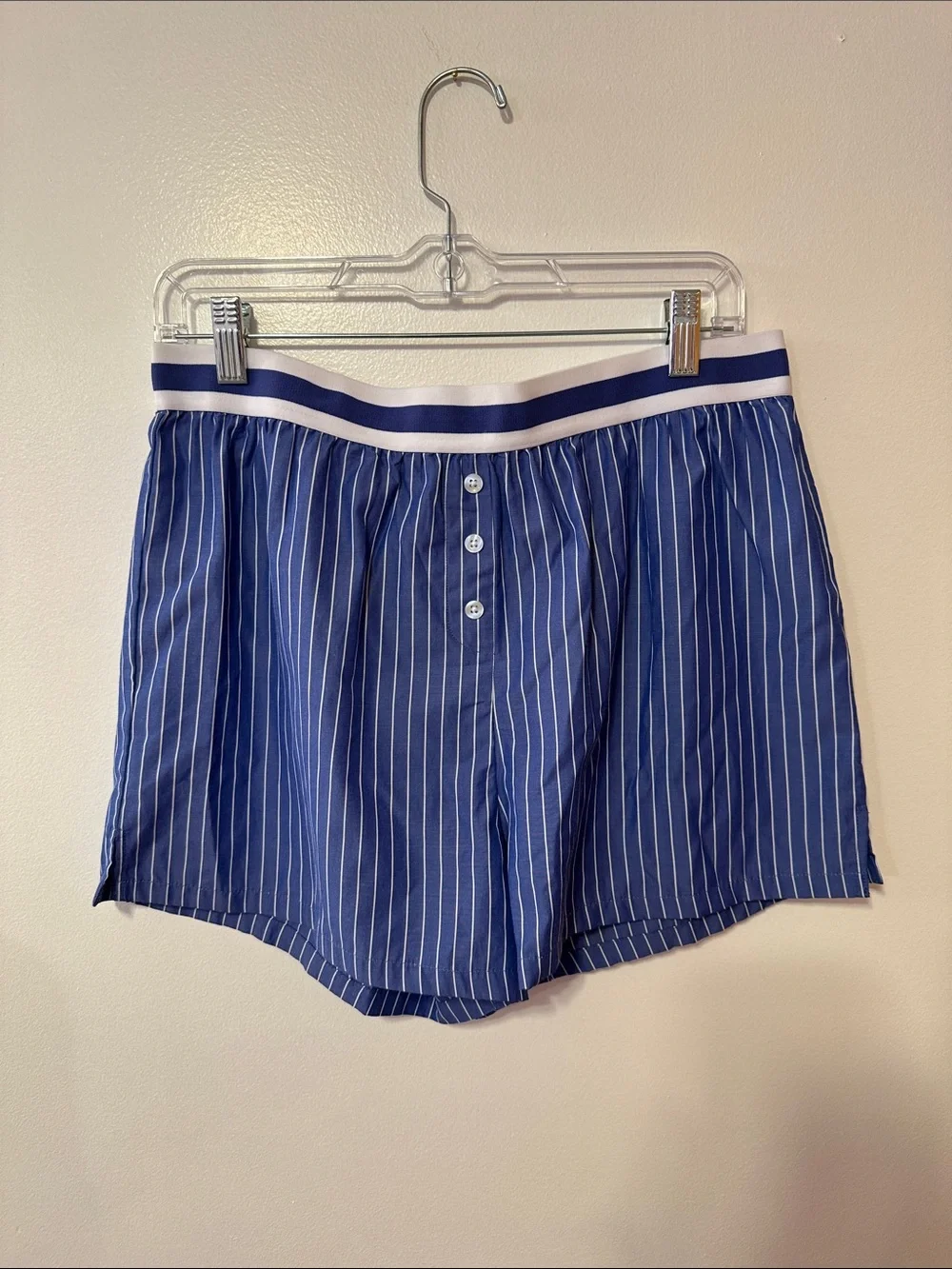 Caroline Constas NWT Blue and White Striped PJ Set Size Large